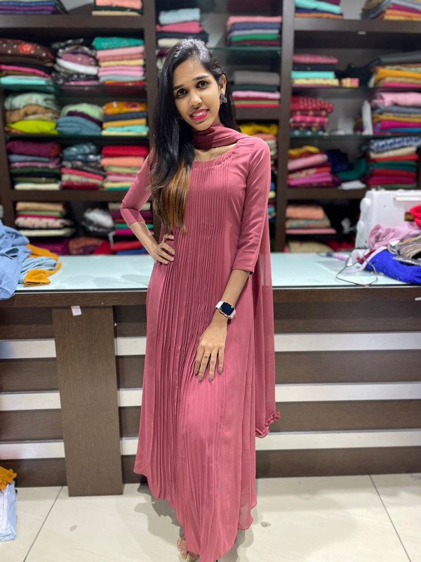 Georgette fully stitched salwar set SL068