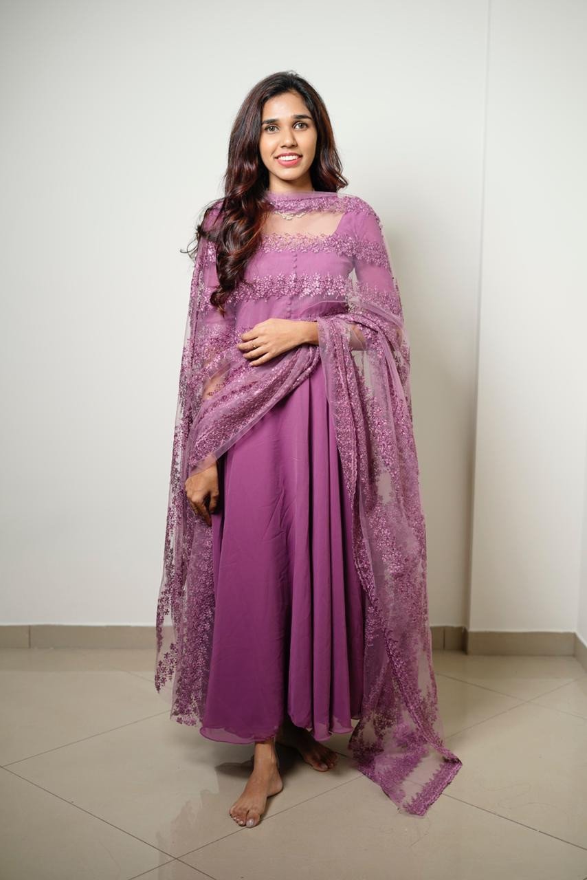 LIYA ANARKALI KURTHI WITH NET DUPATTA